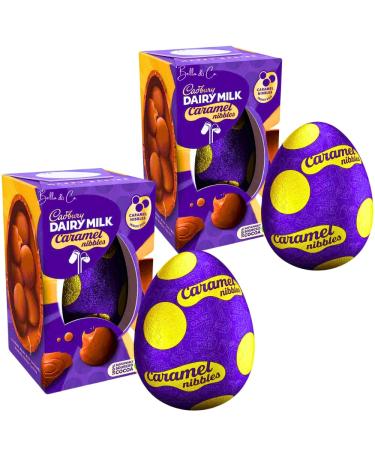 2x Caramel Nibbles Chocolate Easter Eggs | Easter Eggs For Kids | Perfect for Easter Gift | Perfect for Egg Hunt | Chocolate Gifts | Chocolate Easter Egg 2024 | Easter Party | 96g