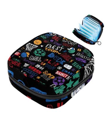 MUOOUM menstrual artery Bag zipper Women's bond Tampons collect bags for women girls (Bright Underwater World) color 10 4.7x6.6x6.6 in/12x17x17 cm