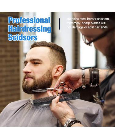 Hair Cutting Scissors Kits 8 Pcs Stainless Steel Hairdressing Shears Set Professional Thinning Scissors For Barber/Salon/Home/Men/Women/Kids/Adults Shear Sets - Buy Online on GoSupps.com