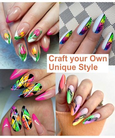 Bishengyf 12 Colors Neon Pigment Nail Powder - Fluorescent Nail Glitter for Art & Decoration | International Shipping - Buy Online on GoSupps.com