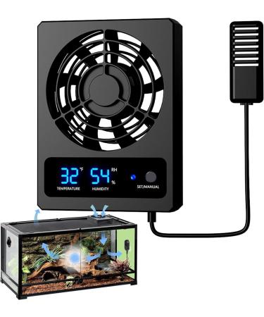Rurunklee Ventilation Fan for Reptile Enclosure - Smart Reptile Temperature and Humidity Gauge with LED Display - Efficient Cooling Fan Durable Ventilation Fan for Snakes Rainforest Terrarium A: ( ) - Buy Online on GoSupps.com