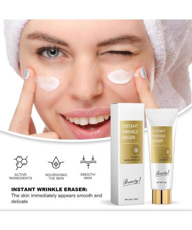 FLLUOUZH 3 Pcs Instant Wrinkle Eraser Face Cream Firming Peptides Lotion Serum Natural Instant Wrinkle Remover Serum Firming Lotion AntiAging Eye Cream - Buy Online on GoSupps.com