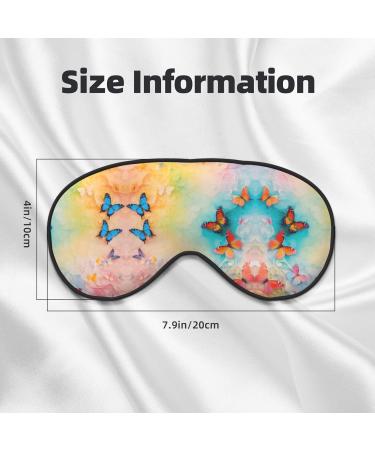 Butterfly Print Unisex Sleep Mask - Double-Sided Eye Mask for Sound Sleep & Skin Care - Black - Buy Online on GoSupps.com