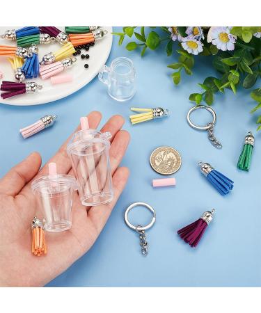 OLYCRAFT 204pcs Mini Cup Bubble Tea Keychain Kit - DIY Accessories Set for Earring Making with Rings, Tassels, Bubbles, Straws - No Glue Milky Tea Cup Pendant - Buy Online on GoSupps.com