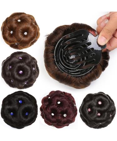 Traziewell Hair Donut Bun Brown Black Hair Bun for Women Ladies Hair Buns Donut Updo Hair Pieces Chignon Hair Extensions Thick Synthetic Hairpieces Brown Hair Extension 1213 FH001213 L - Buy Online on GoSupps.com