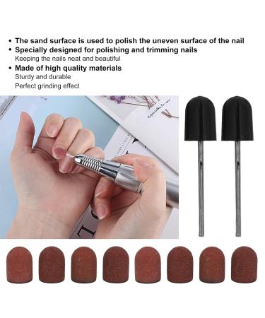 Nail Drill Bits Sanding Bands 120# Grit Nail Art Sanding Caps Manicure Polishing Grinding Bands Nail Drill Bits Set with Shaft Professional Nail Sanding Bands For Nail Drill - Buy Online on GoSupps.com