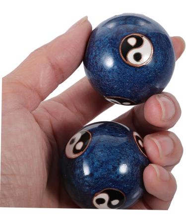 Tovinanna Hand Massage Balls Set - Red & Blue Chinese Baoding Balls for Wellness Gymnastics Training & Healthcare - Ideal Gift for Relaxation - Buy Online on GoSupps.com