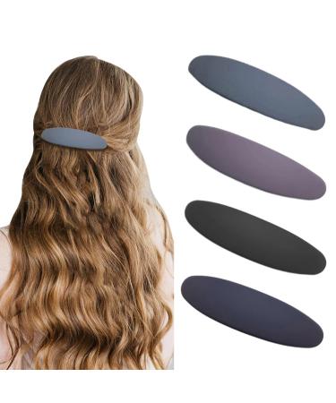 AYNKH Set of 4 Hair Clips for Thin Fine Medium Hair Vintage French Matte Automatic Non-slip Basic Clip for Women Girls Hair Accessories