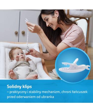 Lovi Pacifier Chain for 0+ Months | BPA Free Safe Design & Practical Clip System | Prevent Loss with Folky Style - Buy Online on GoSupps.com