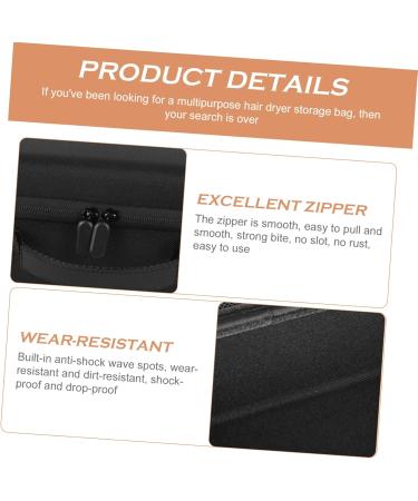 BIUDECO 2 Pcs Hair Dryer Storage Bag Travel Case for Hair Dryer Portable Makeup Bag Organizer Kit Eva Black - Buy Online on GoSupps.com