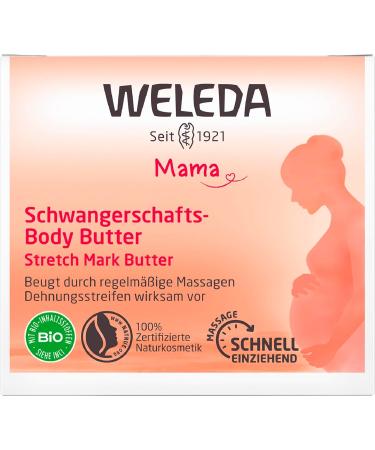Weleda Bio Mama Pregnancy Body Butter - Vegan Natural Skin Care for Stretch Marks Prevention | 150ml Shea & Cocoa Butter Cream - Buy Online on GoSupps.com