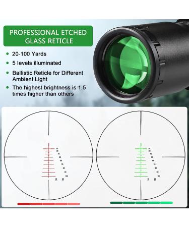 High Definition Crossbow Scope 300-450FPS (1.5-5x32) | Red/Green Glass Reticle | 20-100 Yards | Free 20mm Mounts - Buy Online on GoSupps.com