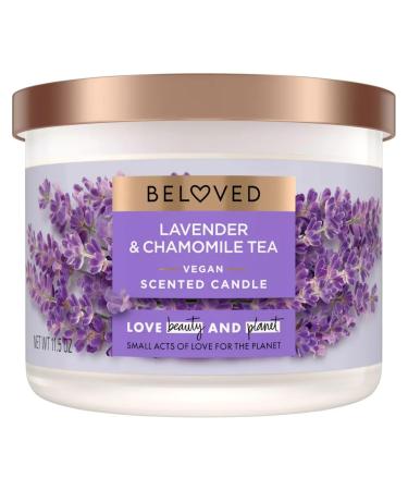 Beloved Scented Candle Provides with Fragrant Infused with Essential Oil 2-Wick Candle 11.5oz (11.5oz Lavender & Chamomile)
