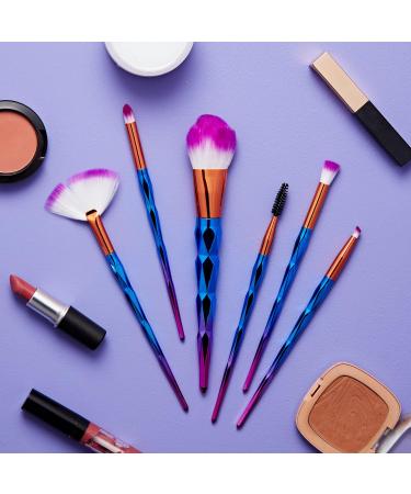 Glamza Diamond 20pc Make Up Blending Details Eyebrow Eyeshadow Eyelash Powder Lip Brushes Set (Blue) - Buy Online on GoSupps.com