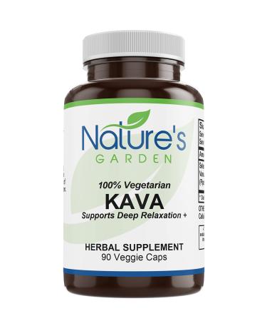 NATURE'S GARDEN ESSENTIALS Kava (Vanuatu) - 90 Veggie Caps with 400mg Wild Vanuatu Kava Root Extract