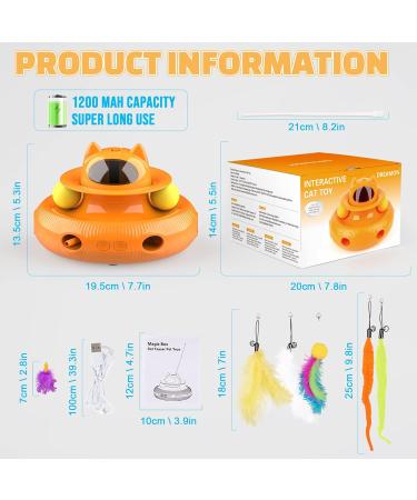 Dreamon 4-in-1 Interactive Electric Cat Toy - Self-Entertainment Cat Intelligence Toy with 5 Spring Replacements & USB | Best for International Shipping - Buy Online on GoSupps.com