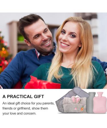 Eulapgoe Hot Water Bottle with Soft Waist Cover - 1000ml Heat Bag for Pain Relief | Ideal for Belly Back & Legs - Buy Online on GoSupps.com