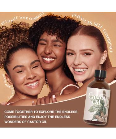 Buy Salubrito Organic Castor Oil 4oz - 100% Pure Cold-Pressed Oil for Lashes Brows Hair & Skin with Brush Set | International Shipping - Buy Online on GoSupps.com