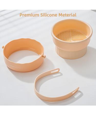 3 in 1 Silicone Makeup Brush Cleaner Bowl - Brush Cleaning Mat & Organizer with Drying Holder | Best Makeup Tool for Clean Brushes - Buy Online on GoSupps.com