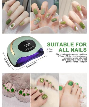 Zawaer LED UV Nail Lamp - Professional Fast Dry Gel Nail Dryer with 4 Timers LCD Display & Car Sensor - Perfect for Home & Salon Manicures - Buy Online on GoSupps.com