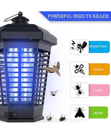 JCHOPE Electric Fly Trap - 4200V Indoor Mosquito Killer for Home, Backyard, Patio - 18W High Powered Fruit Fly and Moth Insect Trap (Black) - Buy Online on GoSupps.com
