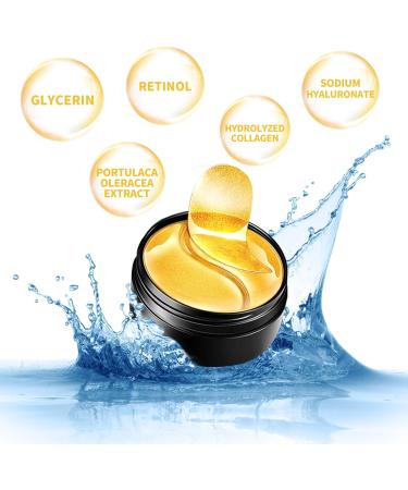 ASYBO Under Eye Patches 120 Pcs Golden Under Eye Mask Eye Treatment Mask for Under Eye Bags Dark Circles Puffy Eyes Fine Lines Anti-Aging and Anti-Wrinkle Collagen Eye Mask Skincare - Buy Online on GoSupps.com