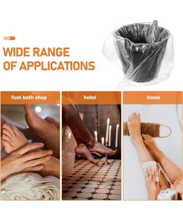 Lurrose 80pcs Clear Foot Tub Liner - Portable Pedicure Spa Bags for Home & Travel - Buy Online on GoSupps.com