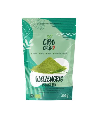 Wheatgrass powder organic and raw - 300g. Wheatgrass juice powder for green smoothie bowl. Wheatgrass juice powder raw and organic.