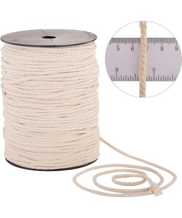 4mm x 240yd Natural Cotton Macrame Cord | Twisted Cotton Rope for Plant Hanger & Wall Hanging | DIY Craft Making | Creamy Color - Buy Online on GoSupps.com