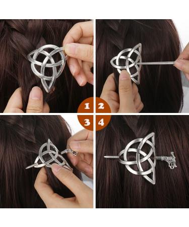 Knots Hair Clip Viking Hair Sticks Hair Accessories for Women Girls 1Pc - Buy Online on GoSupps.com