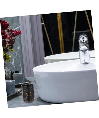 Garneck 5-Piece Multi-Purpose Cup Set - Marble Pattern Makeup & Tooth Brush Holders - Portable Household Storage for Porcelain & Ceramic Cups - Buy Online on GoSupps.com