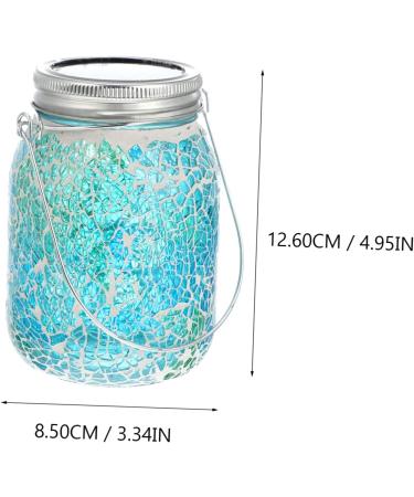 1 PC Mason Tube Lights Garden Lights Decorative Out Door Decor Greenery Decor Solar Lid Light Lights Hanging Mason Jar Outdoor Light Glass Night Lamp Crack LED Lamp Adornment Lamp (Green 12.6X8.5CM) - Buy Online on GoSupps.com