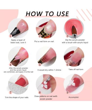 28g/box Professional Acrylic Nail French Manicure Powder Set - White, Clear, Red, Nude | HJ-NAP017 (No.7) - Buy Online on GoSupps.com