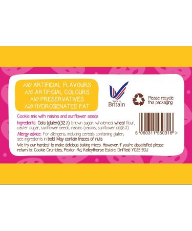 Sunny Oat and Raisin Cookie Mix Kit Gift Set with Chef's Hat and Wooden Spoon - 380g - Buy Online on GoSupps.com