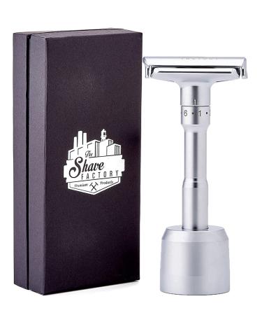 SHAVE FACTORY Adjustable Safety Razor Matt + Stand 150 g