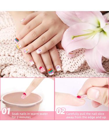 Obidodi 96pcs Kids False Nails Girls Press on Nails Short Full Cover Fake Nail Kits Kids Stick on Nails Girls Children Nail Design Decoration False Nails for Kids Kit - Buy Online on GoSupps.com