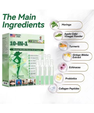 2025 New10-in-1 Herbal Health Boost Oral Liquid Advanced Herbal Health Solution Oral Liquid for Women and Men Natural Supplement Drops - Promote Intestinal Digestio (4 Boxes) - Buy Online on GoSupps.com