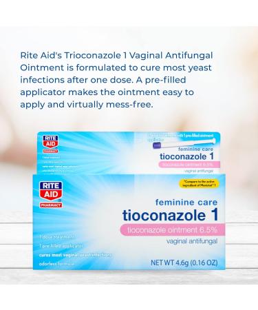 Rite Aid Tioconazole 1 Ointment 1 Day Treatment - 0.16 oz | Vaginal Antifungal Care - Buy Online on GoSupps.com
