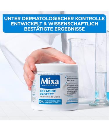 Mixa Ceramide Skin Thickening Cream - 10% Vegetable Glycerin & Squalan Moisturizer for Very Dry Skin Family-Friendly 400ml - Buy Online on GoSupps.com