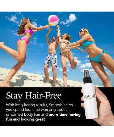 Smooth Hair Growth Inhibitor Spray - All Natural Solution for Body & Face Hair Removal | Minimizes Regrowth for Women & Men | 4.3 fl oz - Buy Online on GoSupps.com