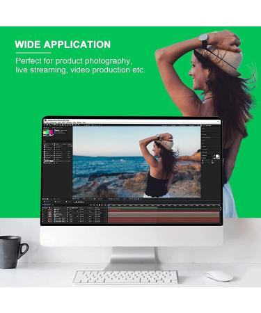 10x7 FT Green Screen Backdrop for Photography, Chromakey Virtual Background Sheet with Clamps - Ideal for Zoom, YouTube, Gaming & VR - Buy Online on GoSupps.com