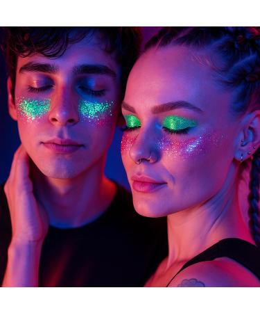  kelav Festival Face Glitter 12 Colors Body Glitter Makeup Festival Outfit Glitter Gel Feminine Makeup Glitter and Accessories for Nail Art Body Clothing Decoration Makeup - Buy Online on GoSupps.com