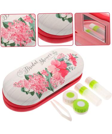 Healvian Double-Layer Glasses Case Kit | Hard Shell 2-in-1 Organizer for Kids | Flocked Cloth Red 16.5x7x5.5cm - Buy Online on GoSupps.com