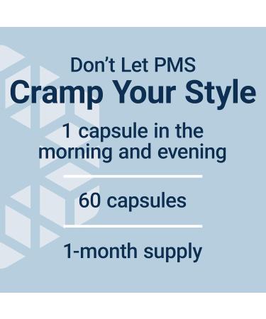 Life Extension Daily PMS Relief Menstrual Comfort Supplement PMS-Related Cramps Lower Back discomfort Mood Ginger Magnesium B6 Gluten-Free Non-GMO 60 Capsules - Buy Online on GoSupps.com