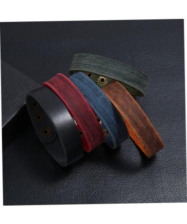TEHAUX 4pcs Mens Braided Bracelets Woven Bracelets for Women Leather Cuff Bracelet Matching Bracelets for Couples Leather Bracelets for Women Wrist Chain Men and Women Wristband Universal Brown 1.6X23.5CM - Buy Online on GoSupps.com
