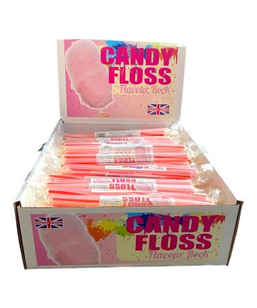 100 X Candy Floss Rock Sticks Handmade Traditional Rainbow Classic Sweets Retro Seaside Gift Wholesale Confectionery