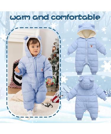 Milkiwai Baby Snowsuit Romper | Cute Bear Winter Hooded Jumpsuit | Boys Girls Infant Snow Wear Outfits - Buy Online on GoSupps.com