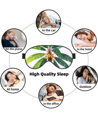 Soft Summer Coconut Tree Eye Mask - Adjustable Breathable Light Blocking Double-Sided Sleep Mask for Comfortable Rest - Buy Online on GoSupps.com