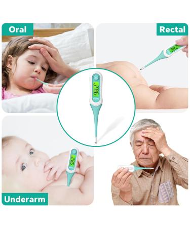 Buy Digital Oral Thermometer - Fast 8s Reading for Adults & Kids | 3 Color Backlit & Fever Alert - International Shipping Available - Buy Online on GoSupps.com