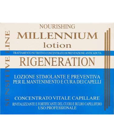 Softening and revitalizing lotion advanced formula for the maintenance and care of hair with menthol 7 ampoules of 10 ml professional Millennium line